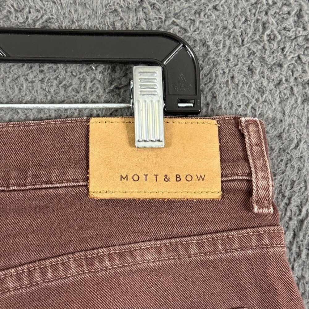Mott & Bow Jeans Mens 33x32 Brown Slim Fit Stretch Denim Pants Casual - Picture 12 of 16